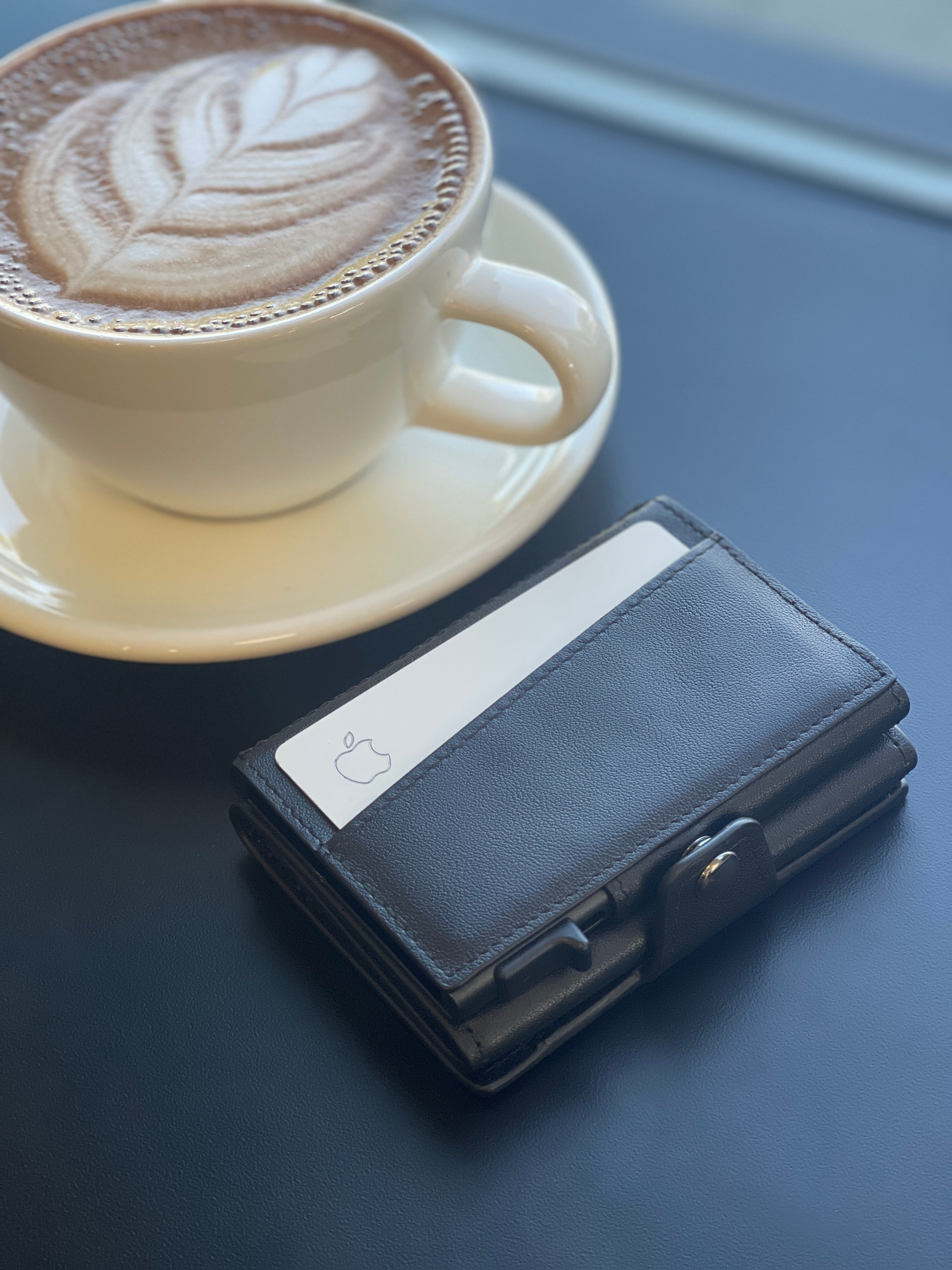 Modern 1.0 wallet with coffee